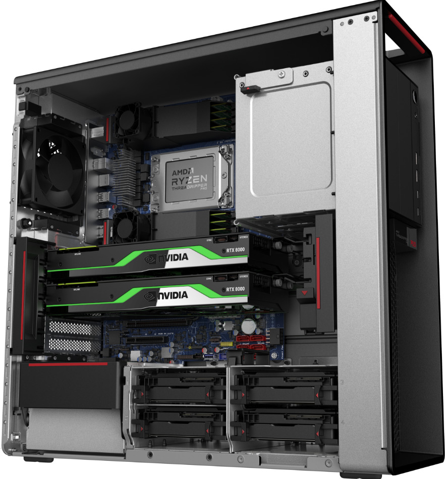 Lenovo ThinkStation P620 open